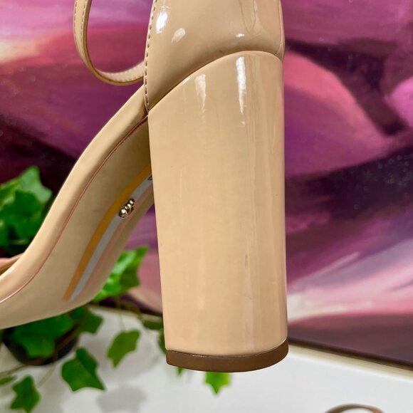 SAM EDELMAN Yaro Block Heel Sandal in Beige Size 9 - Picture 8 of 12